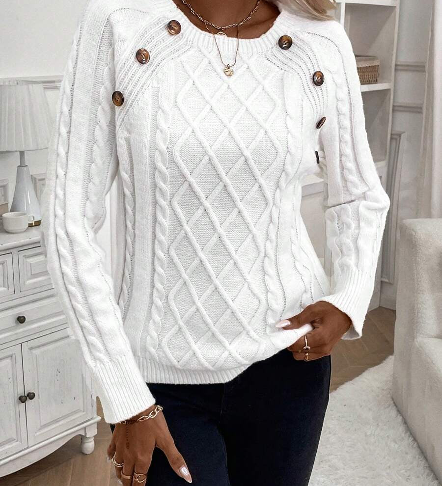 Poppy - Button Knit Sweater