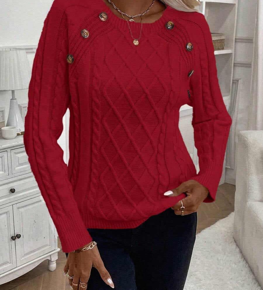 Poppy - Button Knit Sweater