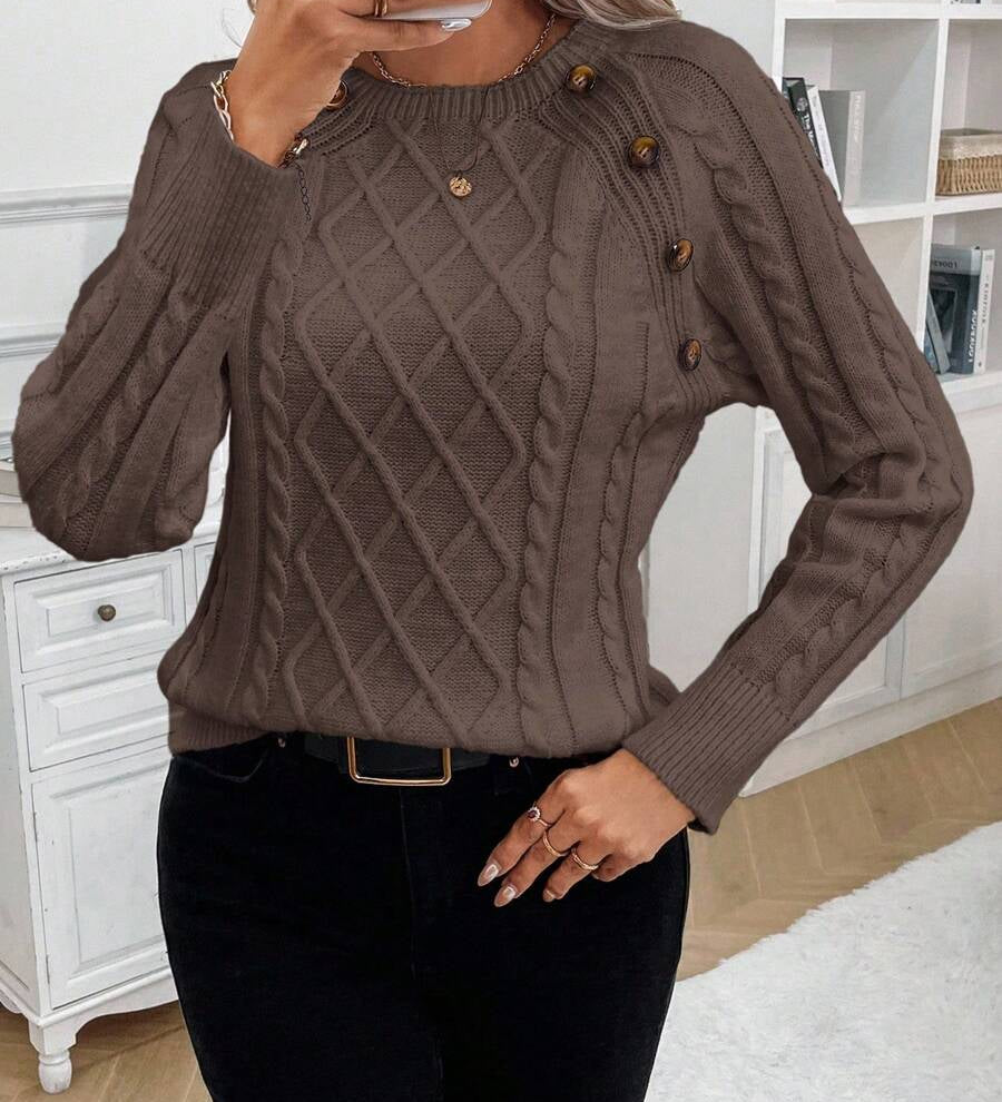 Poppy - Button Knit Sweater