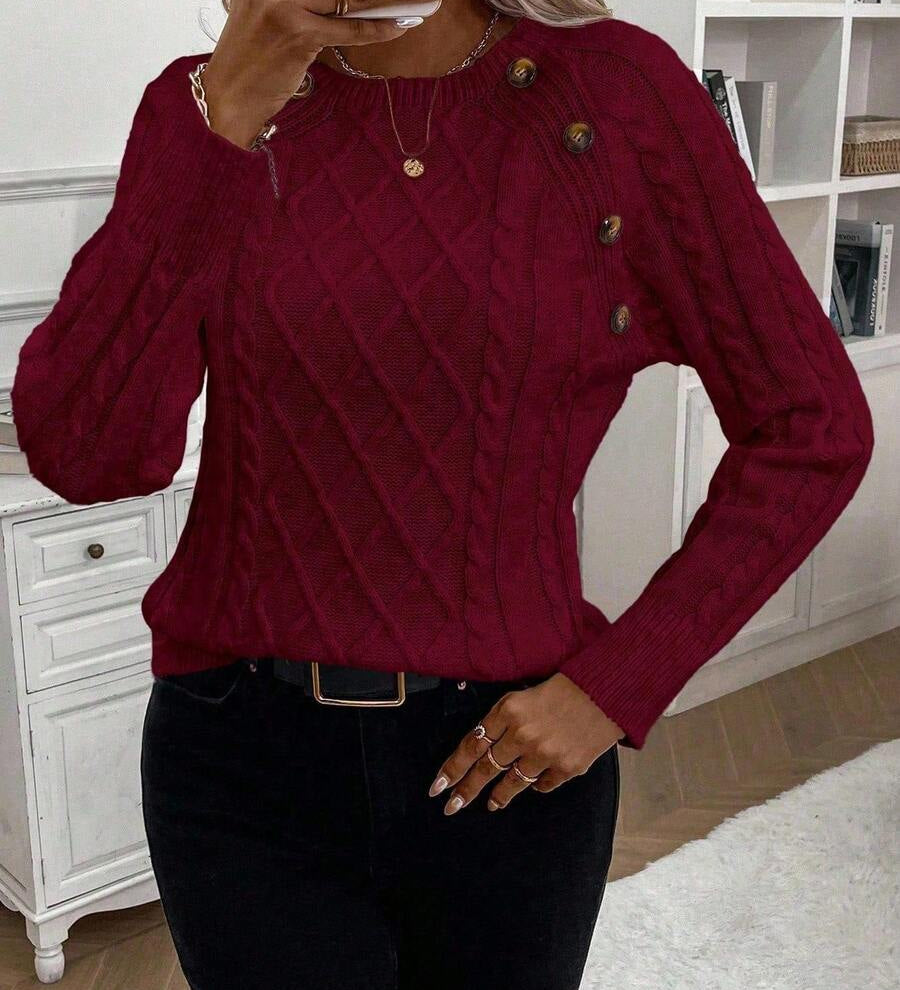 Poppy - Button Knit Sweater