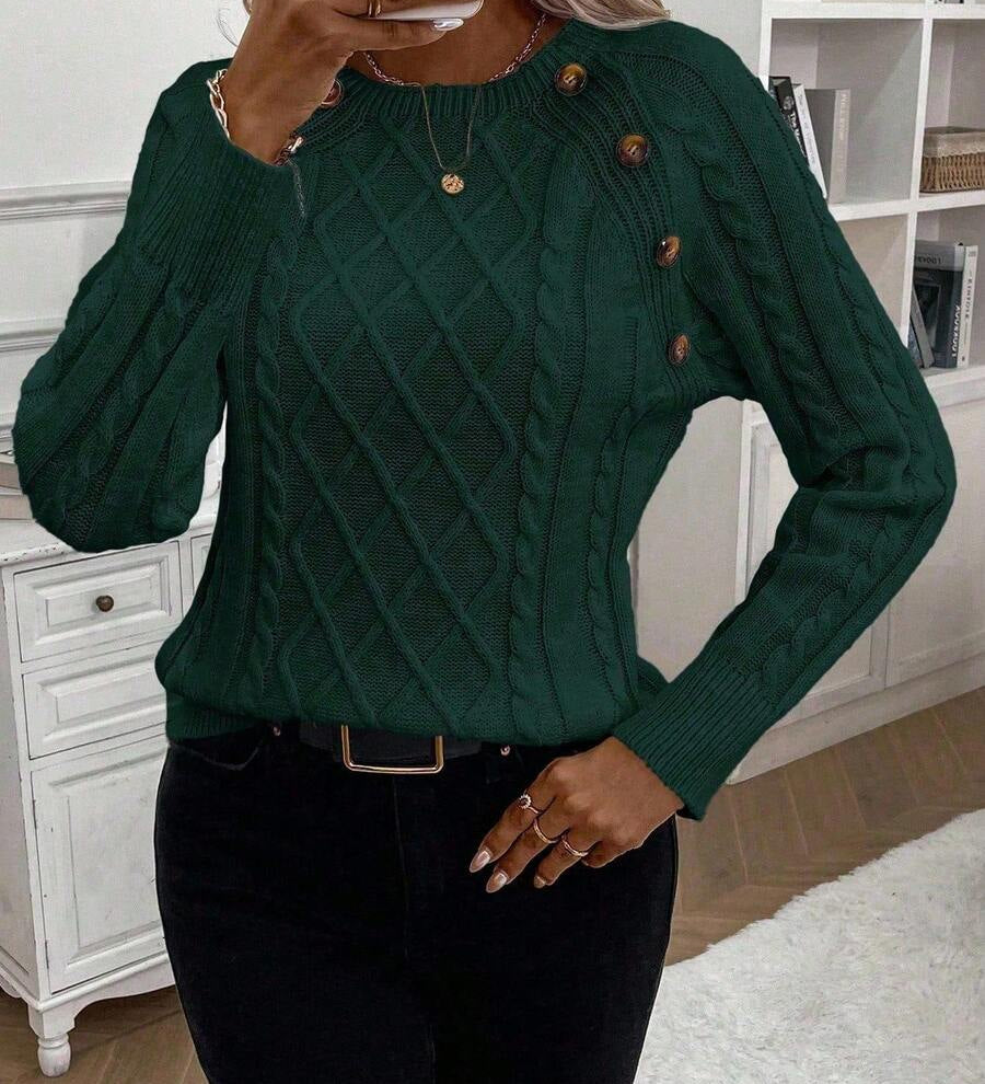 Poppy - Button Knit Sweater