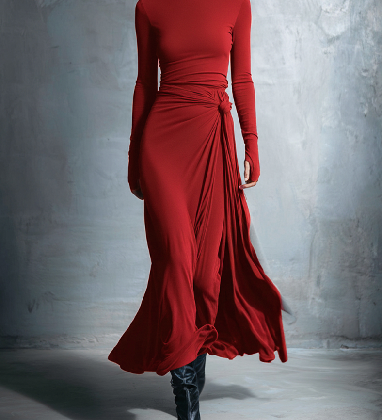 Bonnie - Long Dress with Side Knot