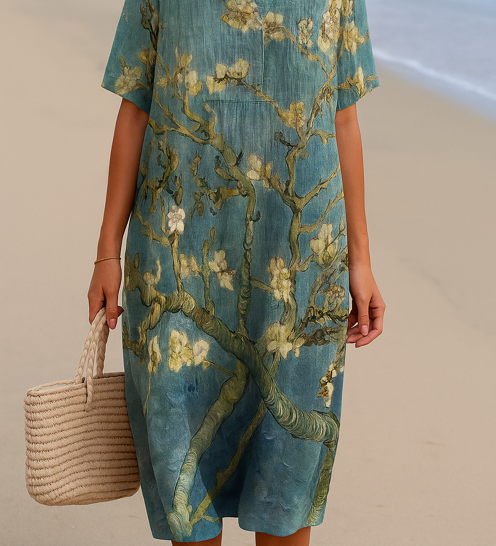 Summer - Aqua Green Floral Dress
