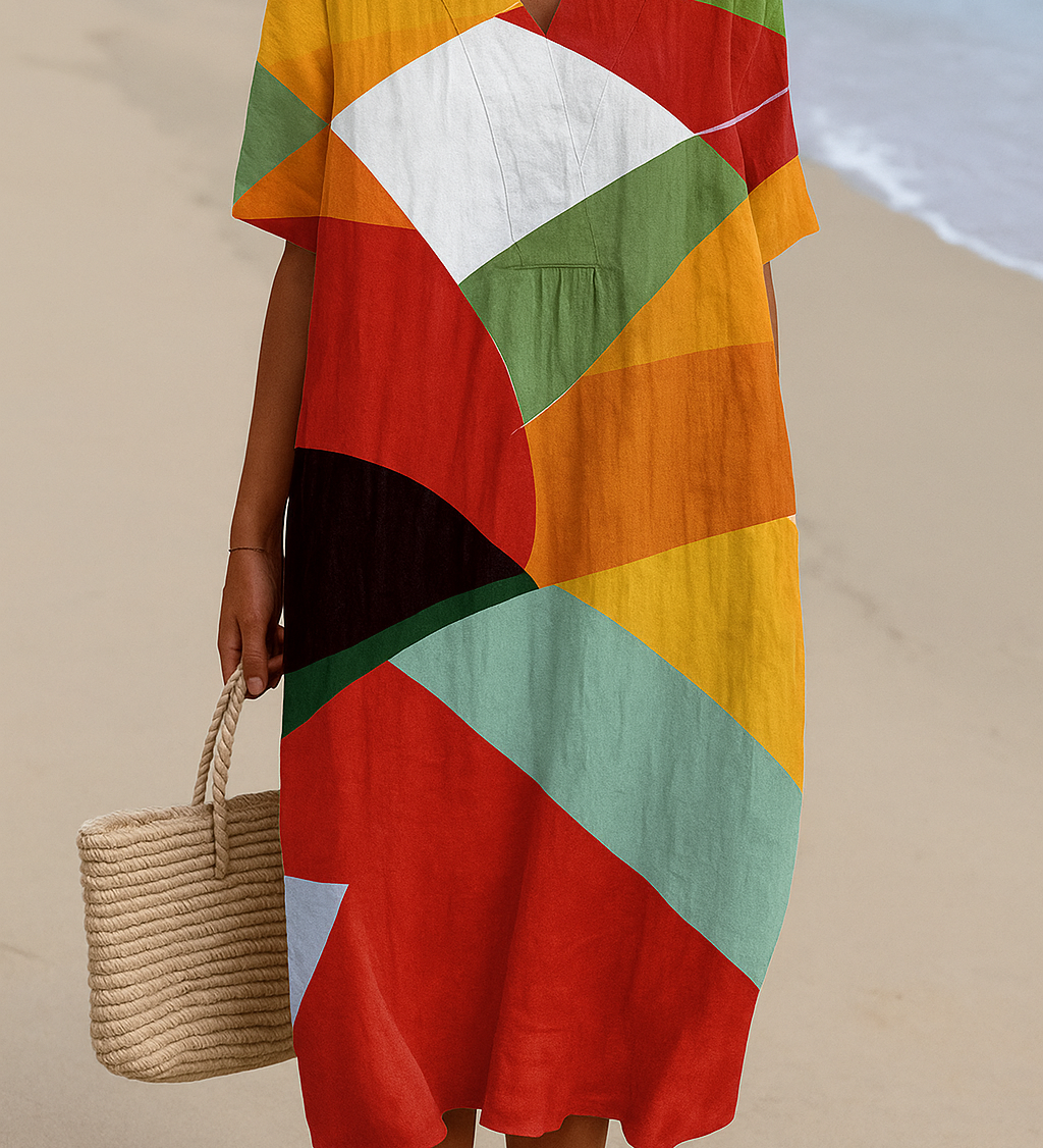 Skye - Colourful Patchwork Dress