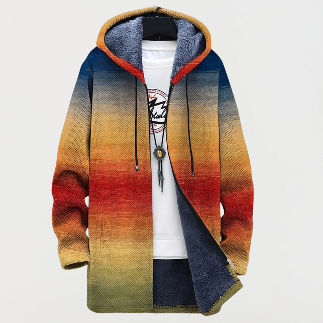 Cora - Sunset Gradient Print Coat
