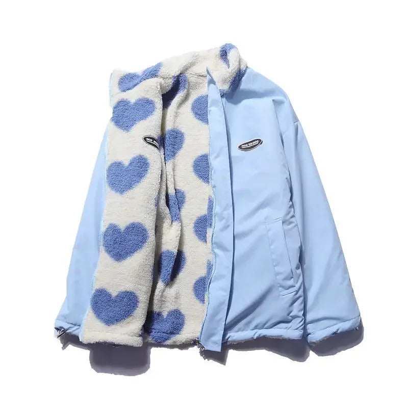 Bonnie - Reversible Heart Print Coat