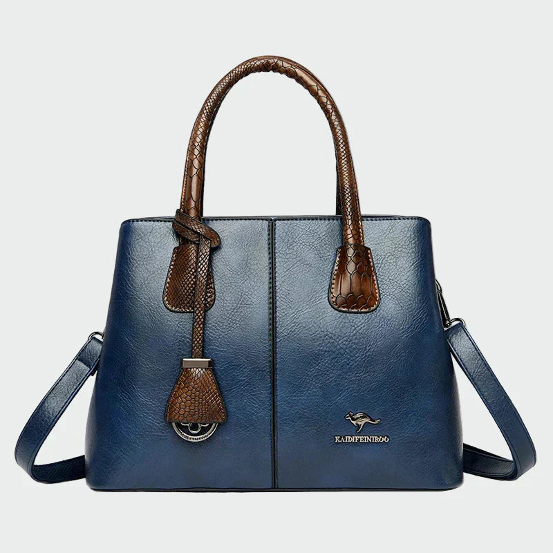 Bridget - Snake-Accent Faux Leather Bag