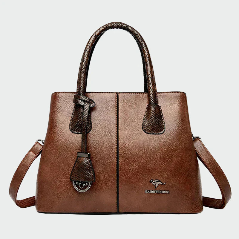 Bridget - Snake-Accent Faux Leather Bag